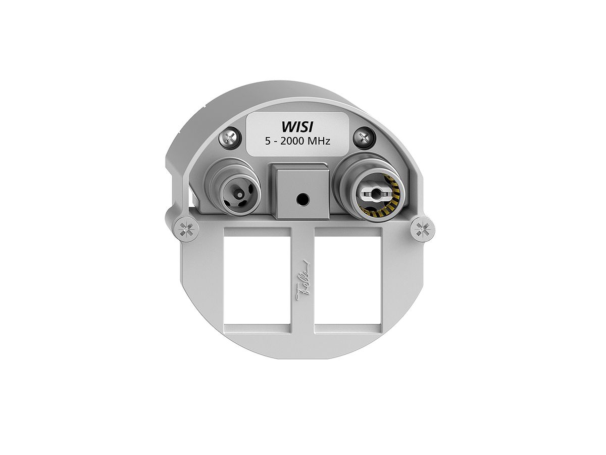 Multimediadose 19dB FH BSE, Durchgangsdose, f.2×RJ45 Keystone, Einbautiefe 33mm