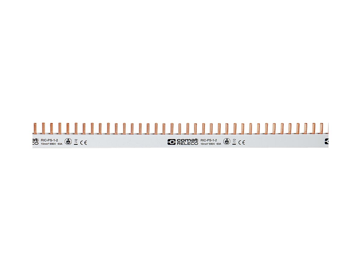 Phasenschiene ComatReleco RIC-PS-1-2, 2-polig (2L), Brückung 2/4, 1×17.5mm