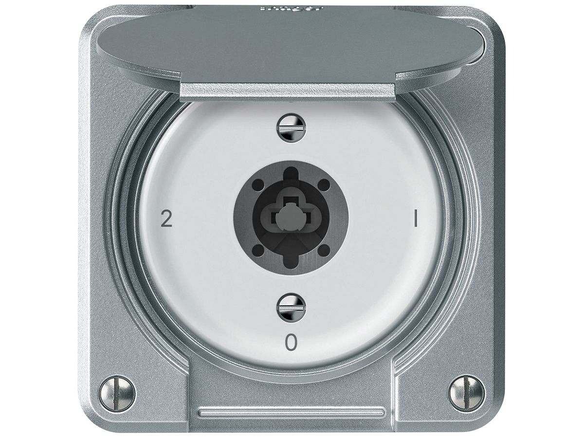 Schlüsselschalter robusto Umschalter 16A 250V 86×86mm Aluminium