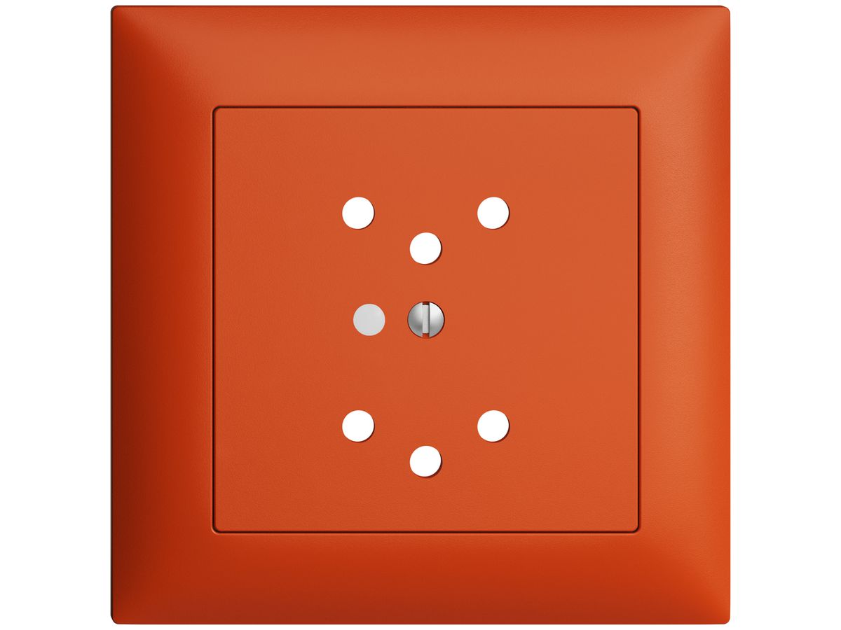 UP-Frontset EDIZIOdue orange 88×88mm 2×T12 mit Linse