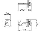 Abhängehalterung Sylvania ONETRACK Stahl 28×26×48mm weiss