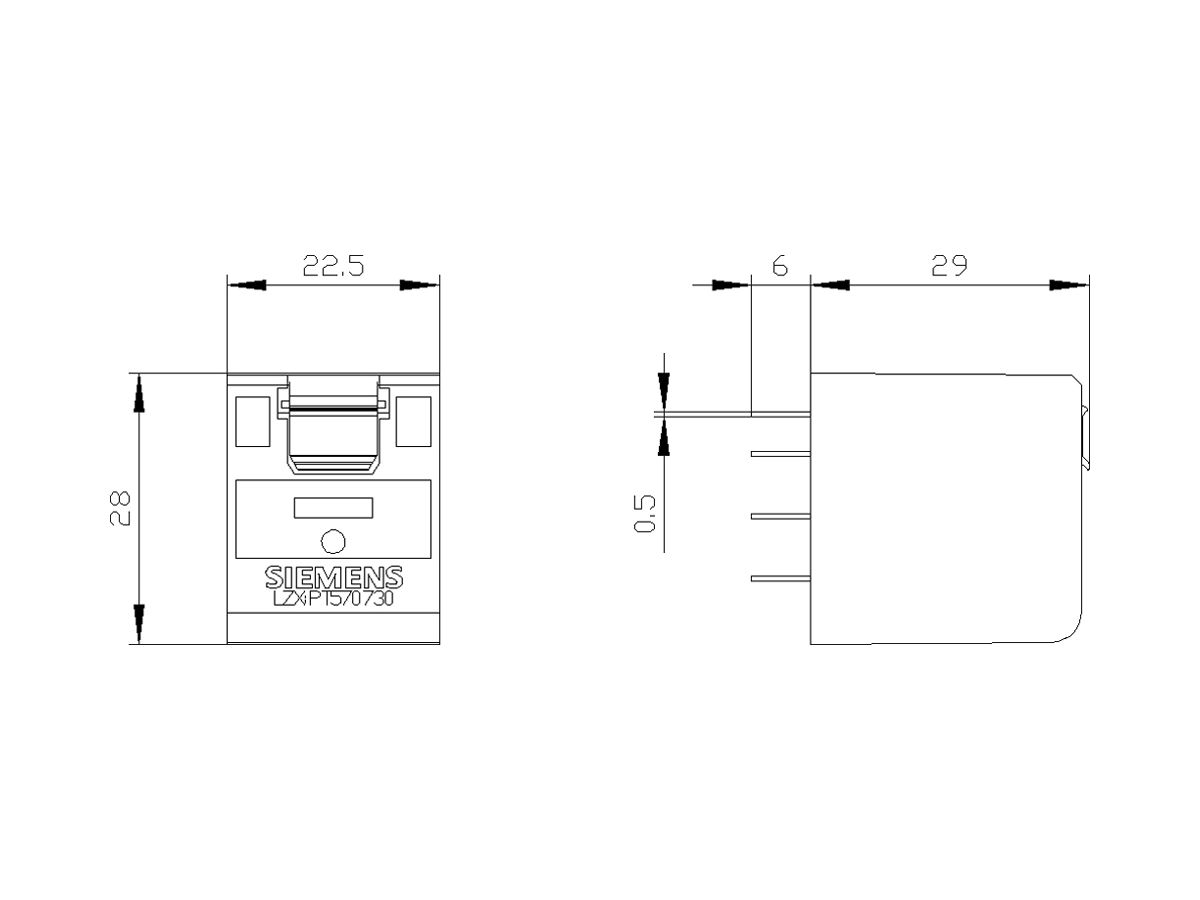 Relais Siemens LZX:PT570730 4CO 6A AgNi 230VAC
