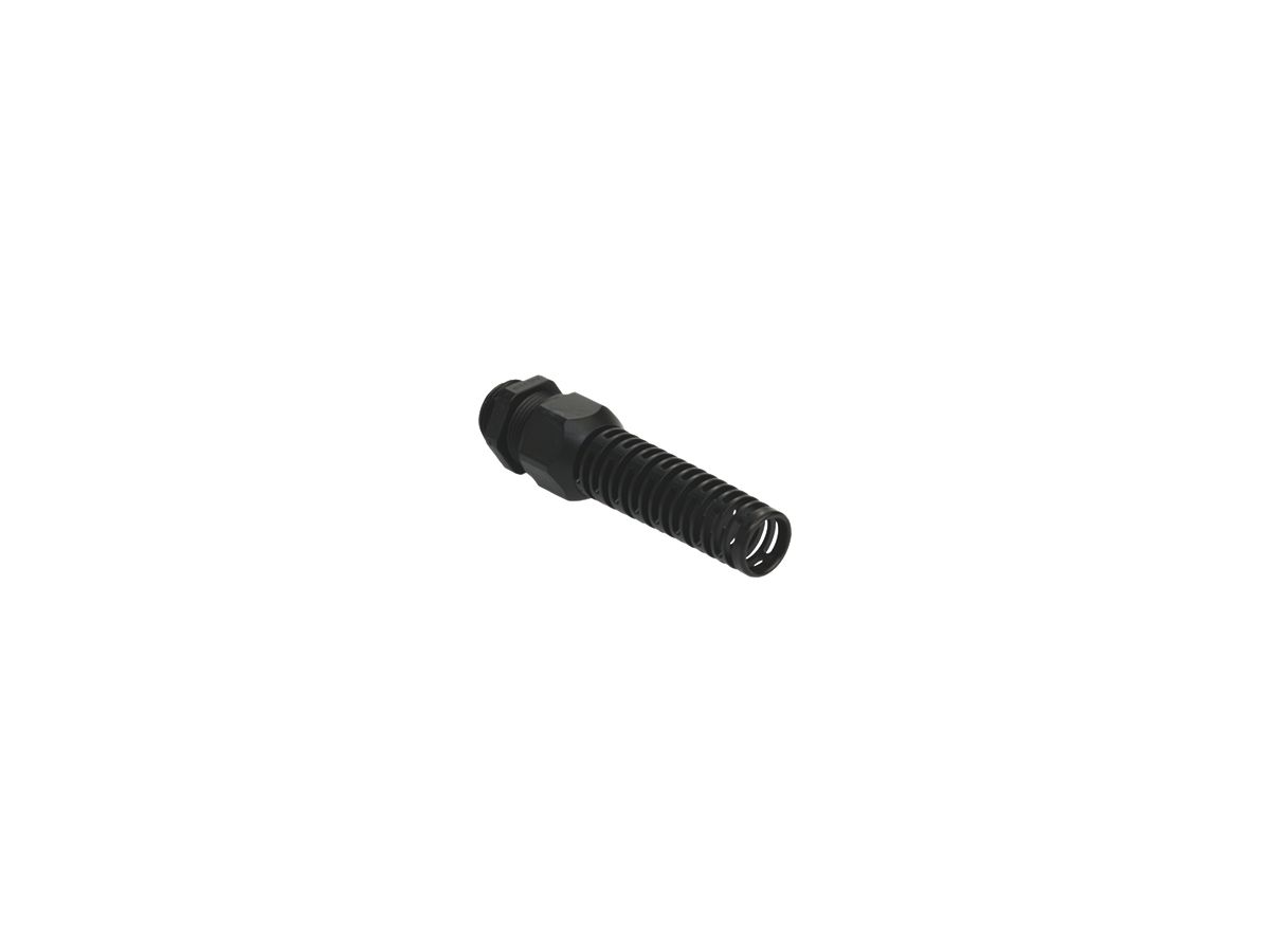 Kabelverschraubung AGRO PA M20×1.5 Ø5.5…12mm schwarz mit Knickschutztülle