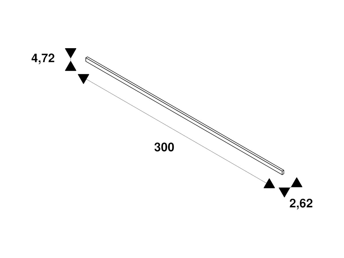 AP-Stromschiene SLV TRACK DEEP 48V 1Ph Aluminium weiss 3000mm