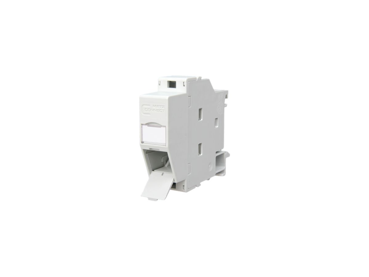 Hutschienenmodul REGplus für 1×RJ45 Keystone IP20 grau