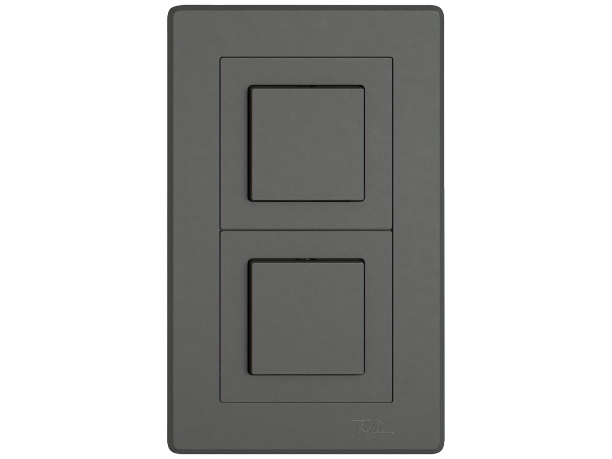 UP-Kombination EDIZIO.liv SNAPFIX® 2×1 156×96mm Wechsler+Schema 3/1L dunkelgrau
