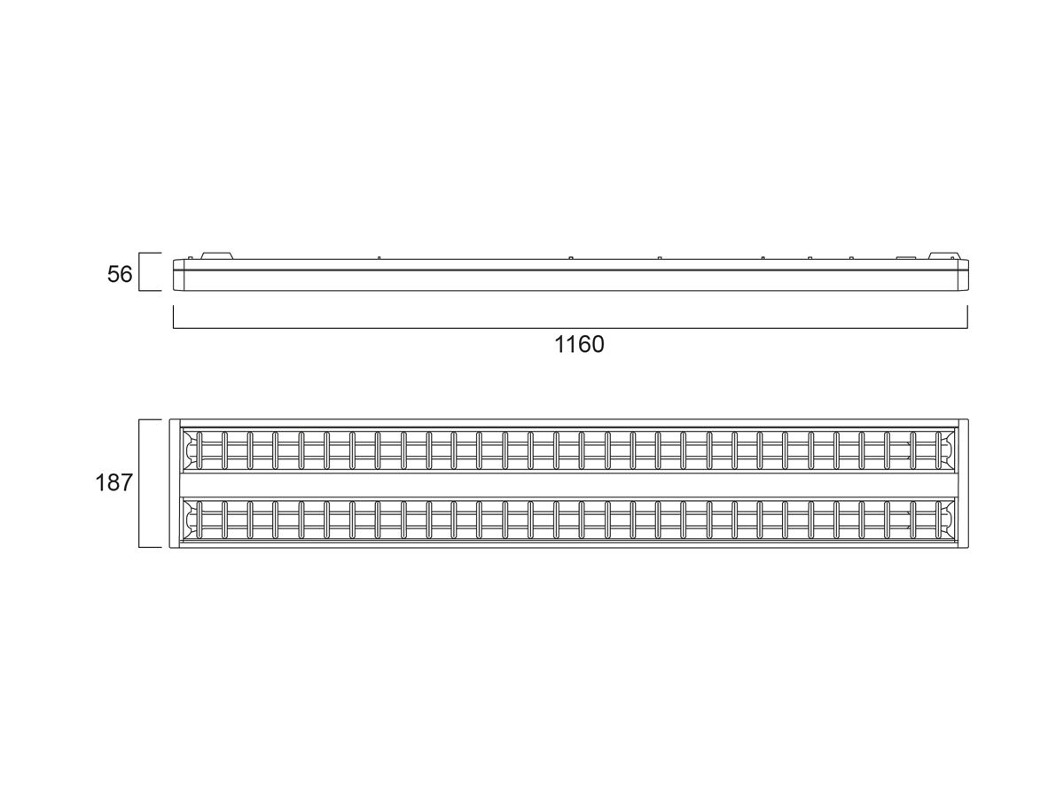 LED-Deckenleuchte Sylvania RANA NEO 2L 58W 7500lm 4000K IP20 DALI weiss