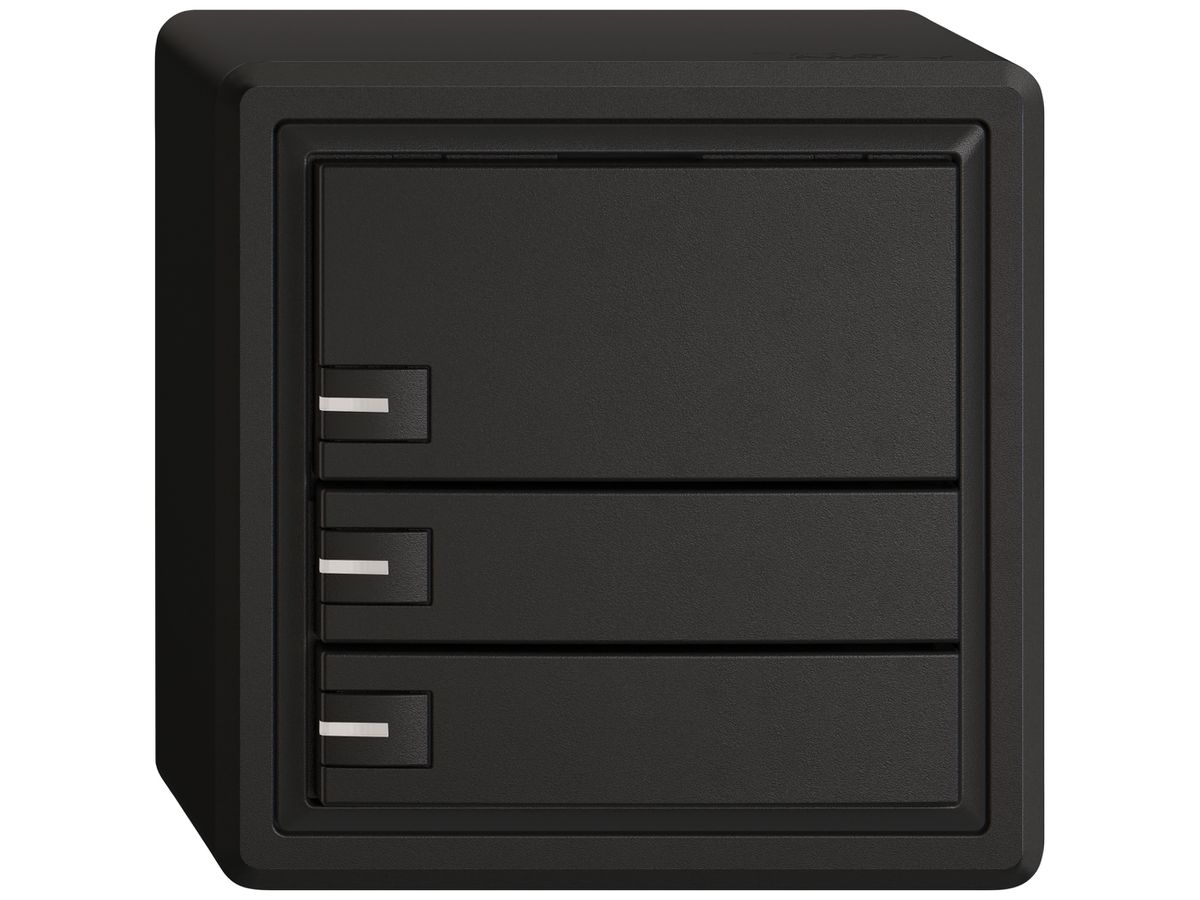 AP-KNX-Taster RGB EDIZIO.liv SNAPFIX® Temperaturfüh.RGB-LED 3×T 1-Tbed.sz