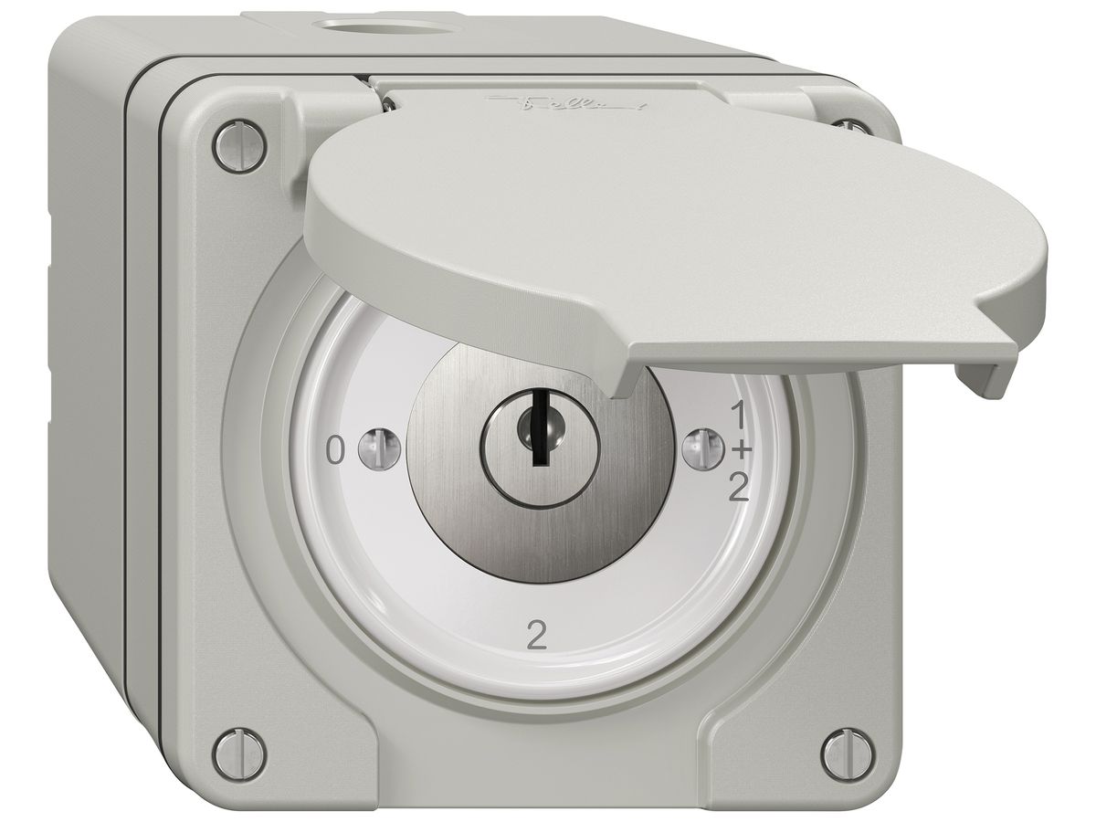 AP-Schlüsselschalter NEVO SNAPFIX® Serienschalter 16A 400V 0-1-1+2-2 lgu