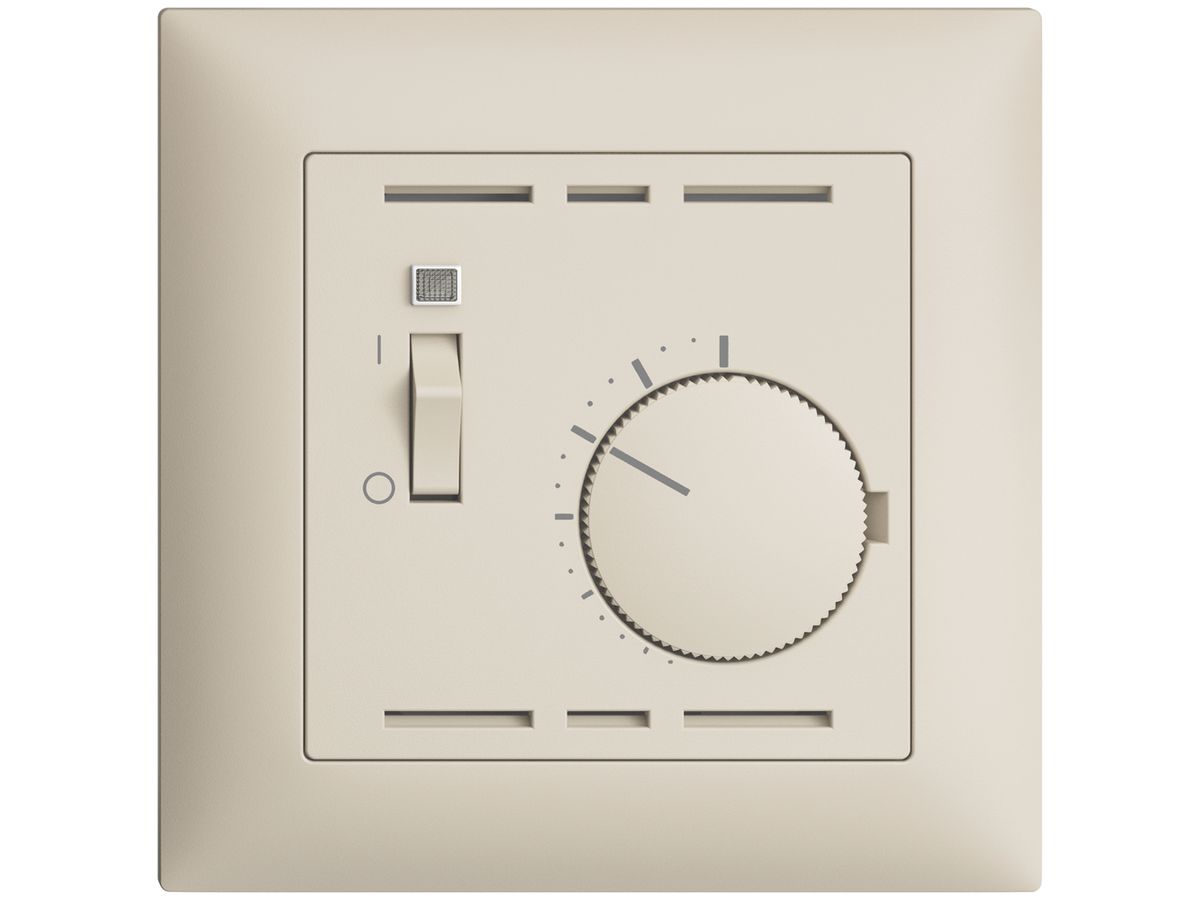 UP-Raumthermostat EDIZIOdue crema, mit Schalter