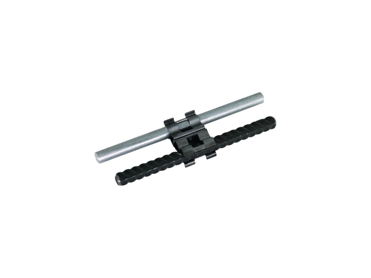 Parallelverbinder Elvatec/DEHN DEHNclip für Rundleiter 12/12mm Stahl/blank