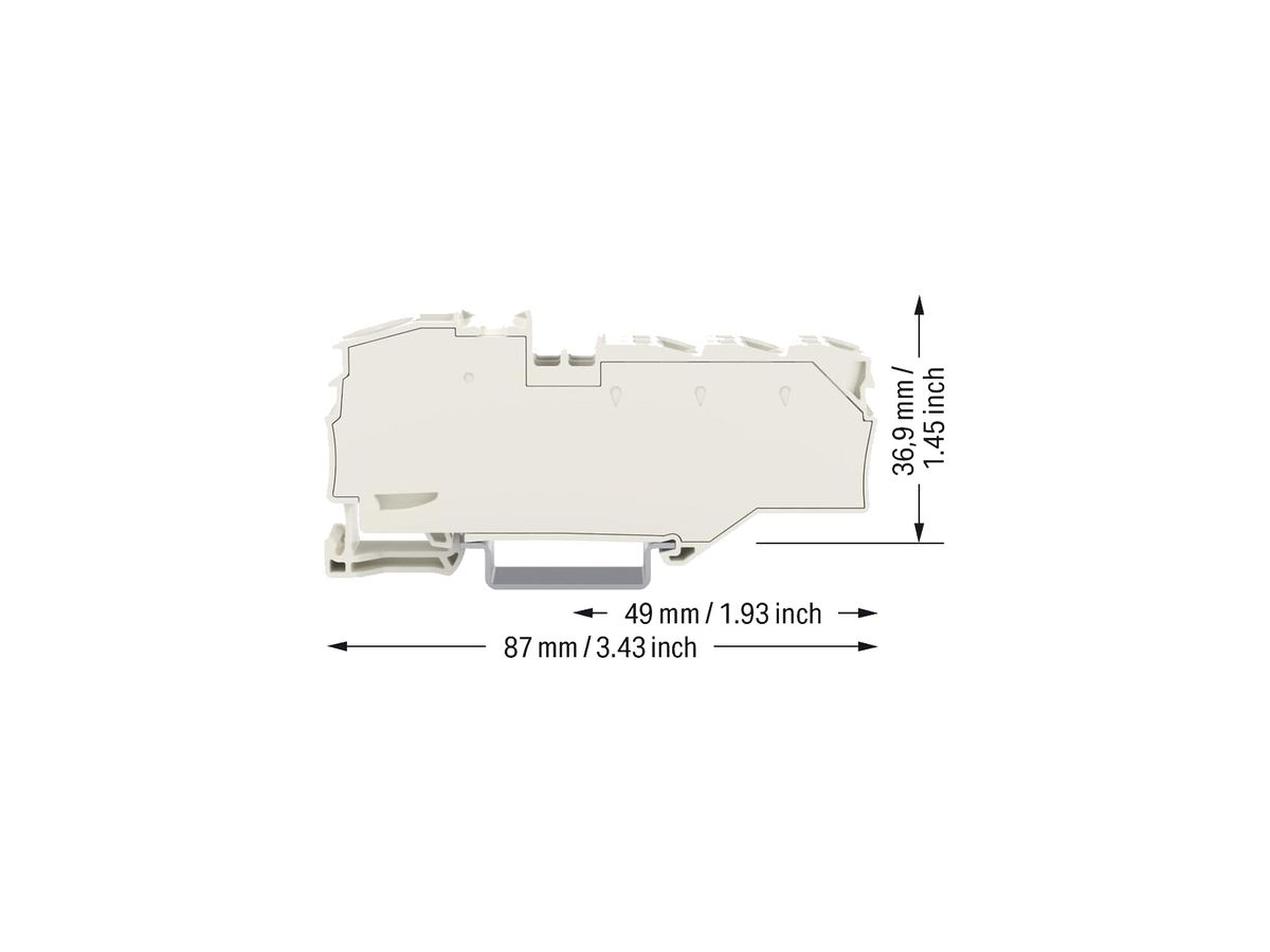 Verteilerblock WAGO TOPJOB S 1P 76A 1×Eing 16mm² 6×Ausg 4mm² lgu