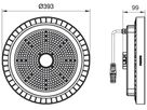 LED-Hallenstrahler CoreLine BY122P 157W 25000lm 4000K IP65 WB grau