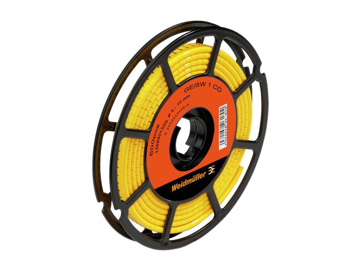 Kabelmarkierer Weidmüller CLI M CD für Ø10…317mm 4×11.3mm Symbol: =, gelb