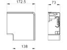 Flachwinkel Bettermann GK-FH 70×130mm PC/ABS fallend/steigend reinweiss