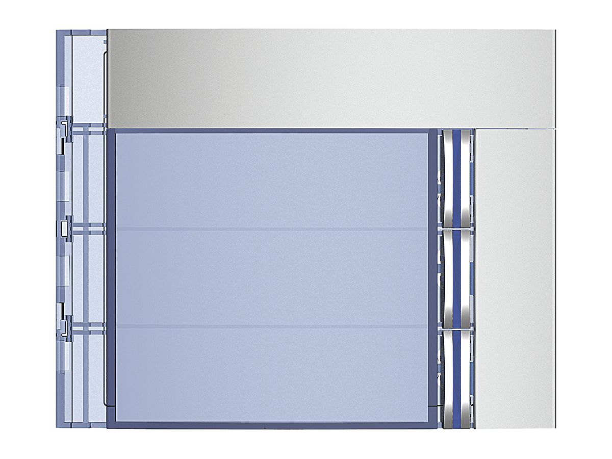 Frontblende mit 3 Tasten für Ruftastenmodul 4 Tasten Sfera aluminium