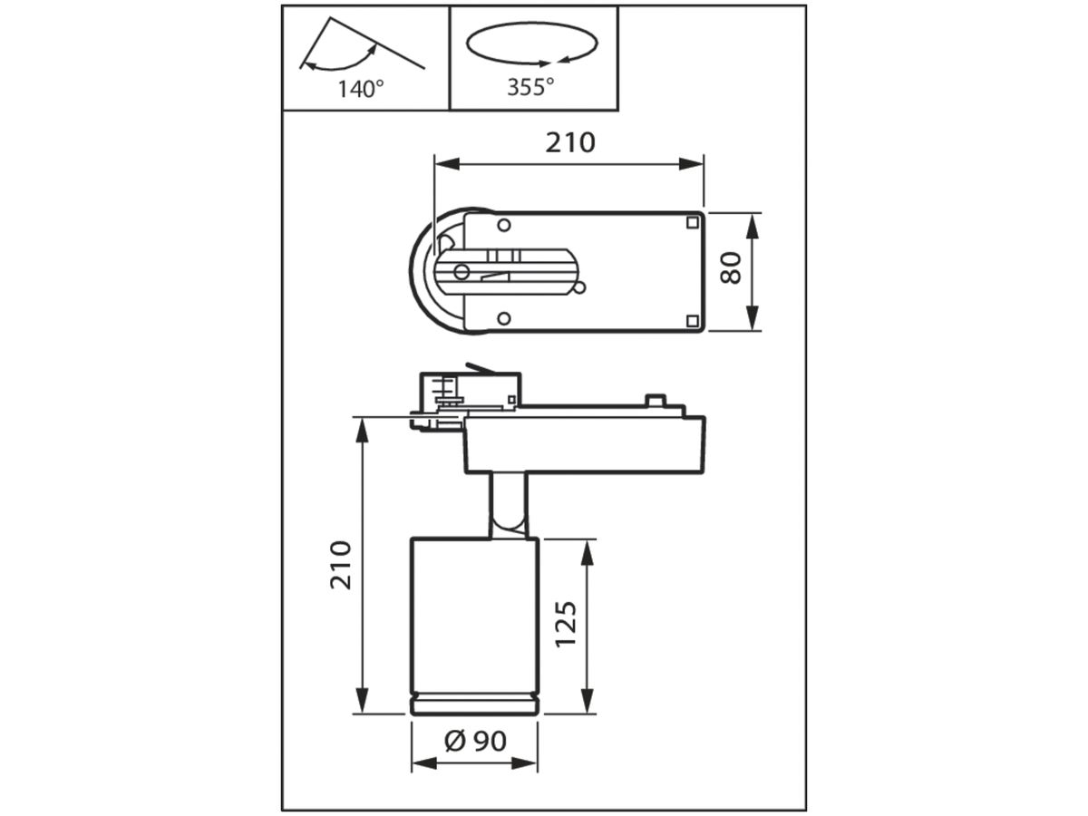 LED-Spotleuchte Philips ST770T für Schiene, 930, 4500lm, 60° weiss