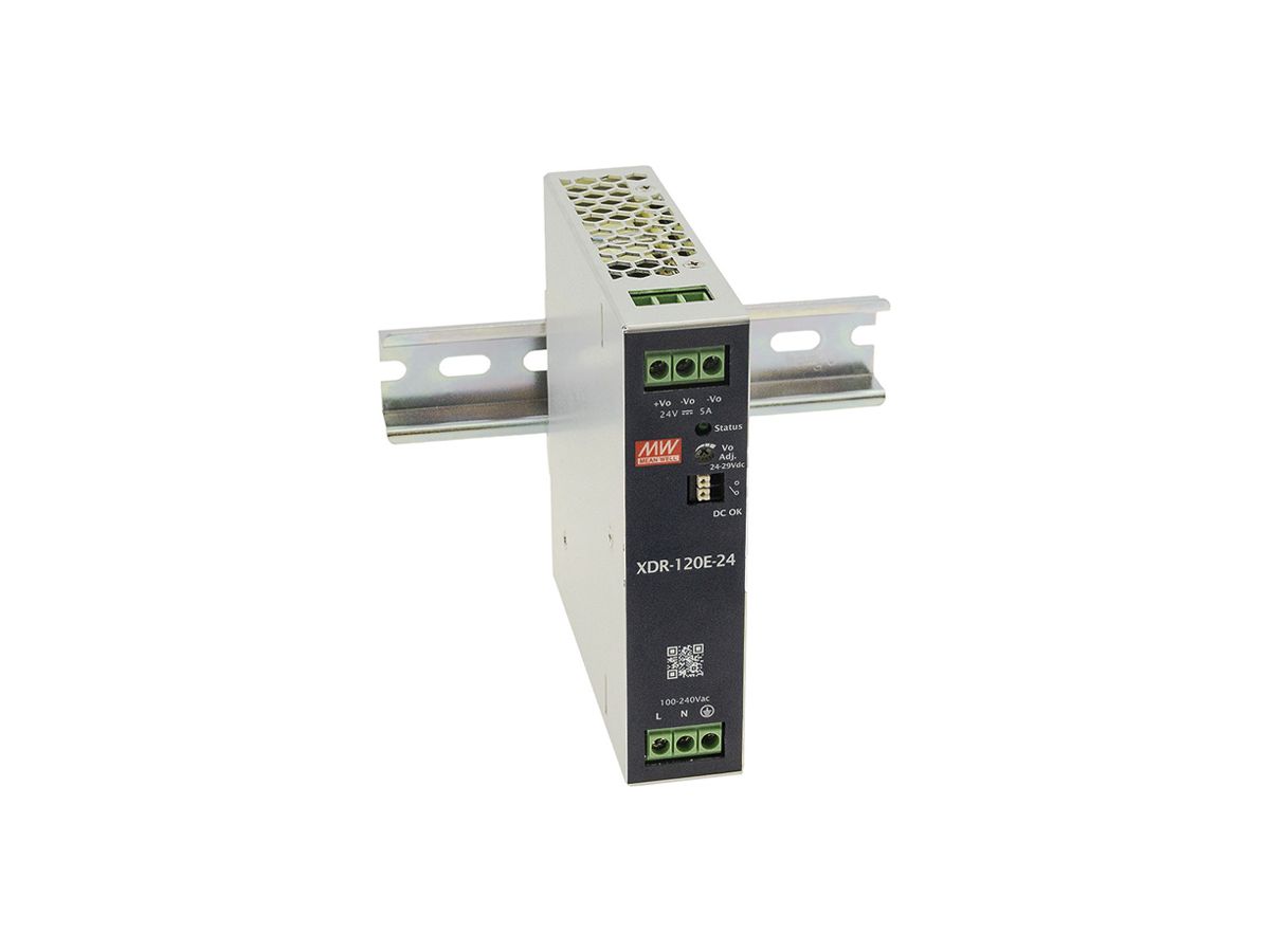EB-Schaltnetzgerät MEAN WELL XDR 85…264VAC 24…29VDC 5A 120W