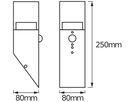 LED-Wandleuchte LDV ENDURA STYLE CRYSTAL TORCH SEN 5W 400lm 3000K Edelstahl