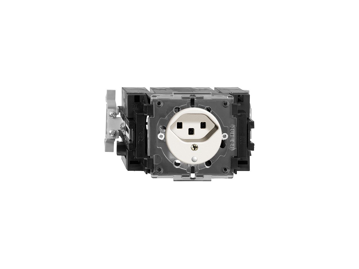 EB-Steckdose FH T23 16A weiss 49…69mm(53mm) Snap mit LED grün