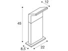 LED-Wegeleuchte SLV ORDI II 10W 700lm 822/830 IP65 450mm schwarz