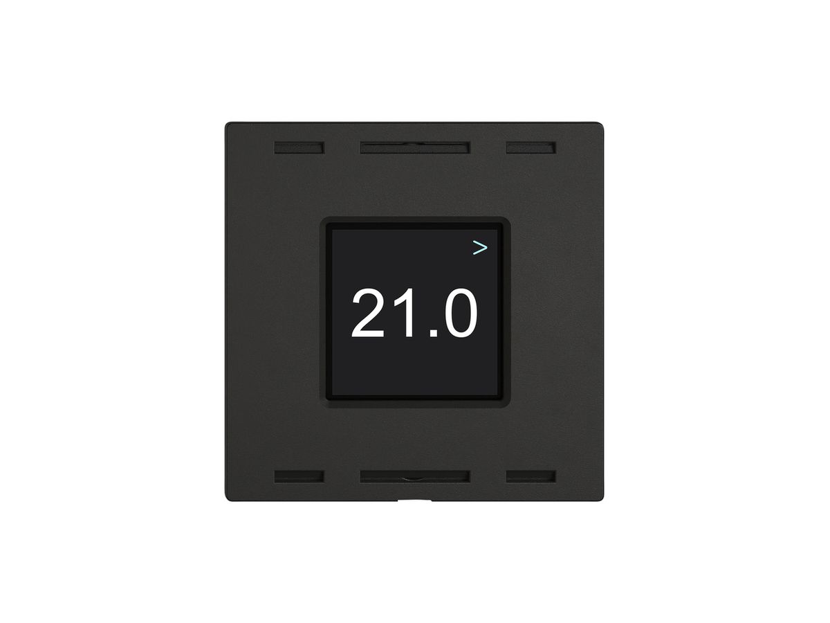 Raumtemperatursensor EDIZIO.liv Wiser SNAPFIX® CO2 230V 5…30°C schwarz