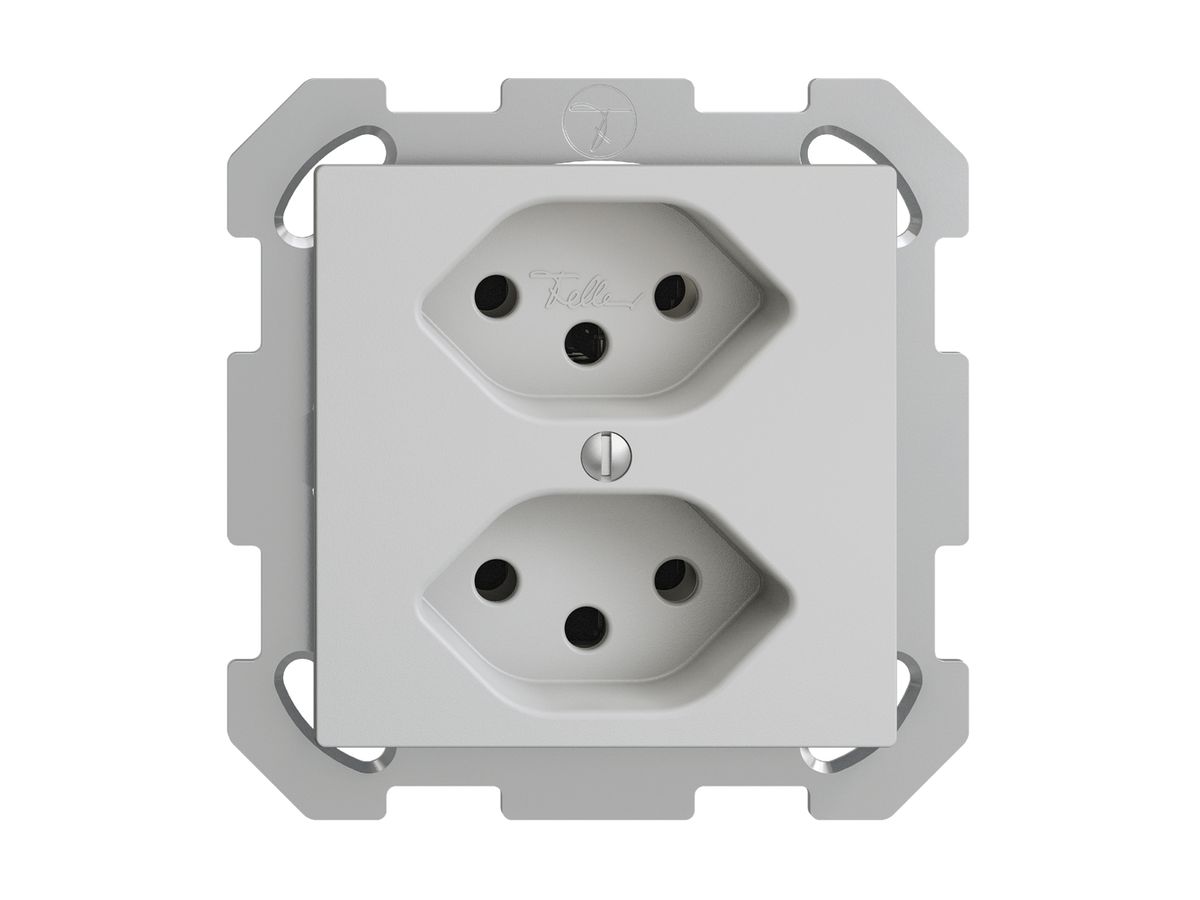 UP-Steckdose EDIZIOdue 2×T13 hellgrau