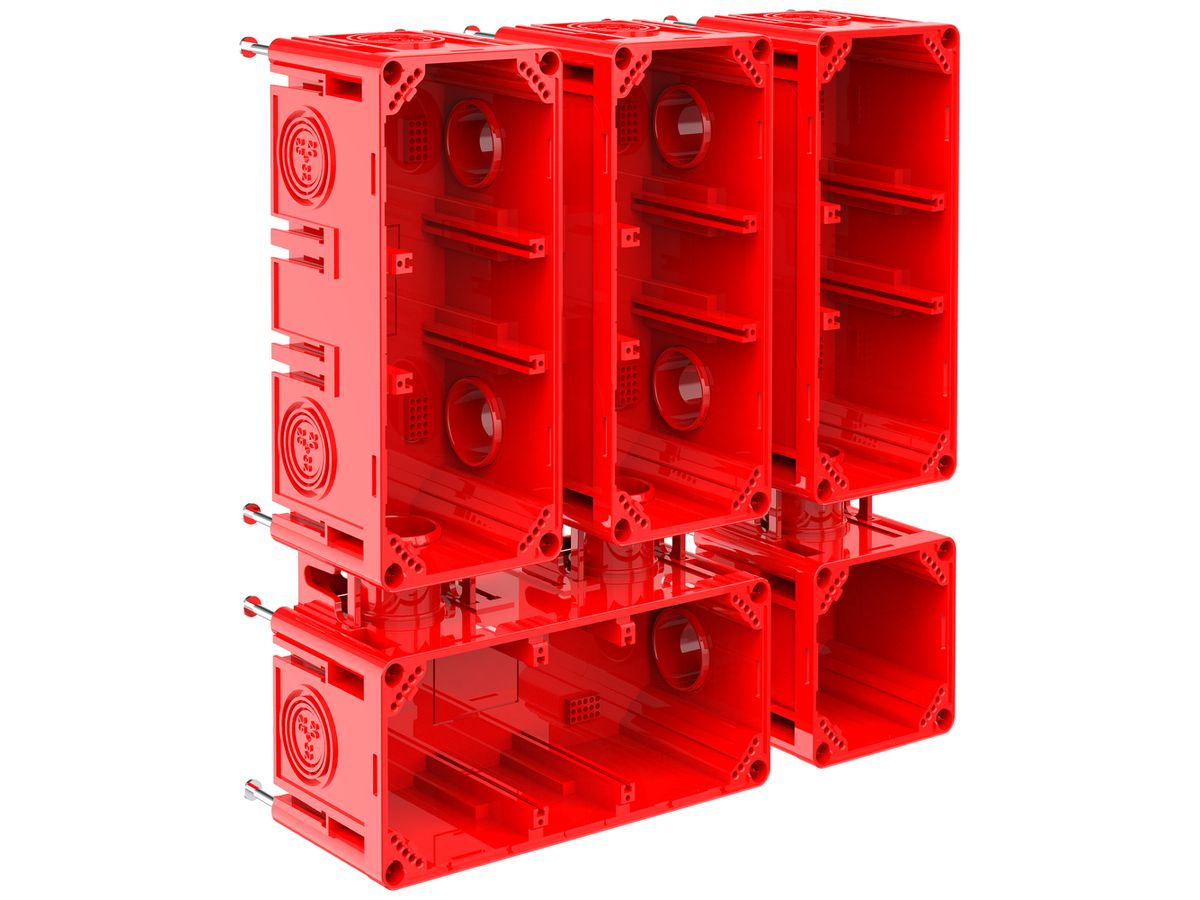 Schalungskasten CRALLO-LEU 278×278×73mm 3×3 Halogenfrei rot
