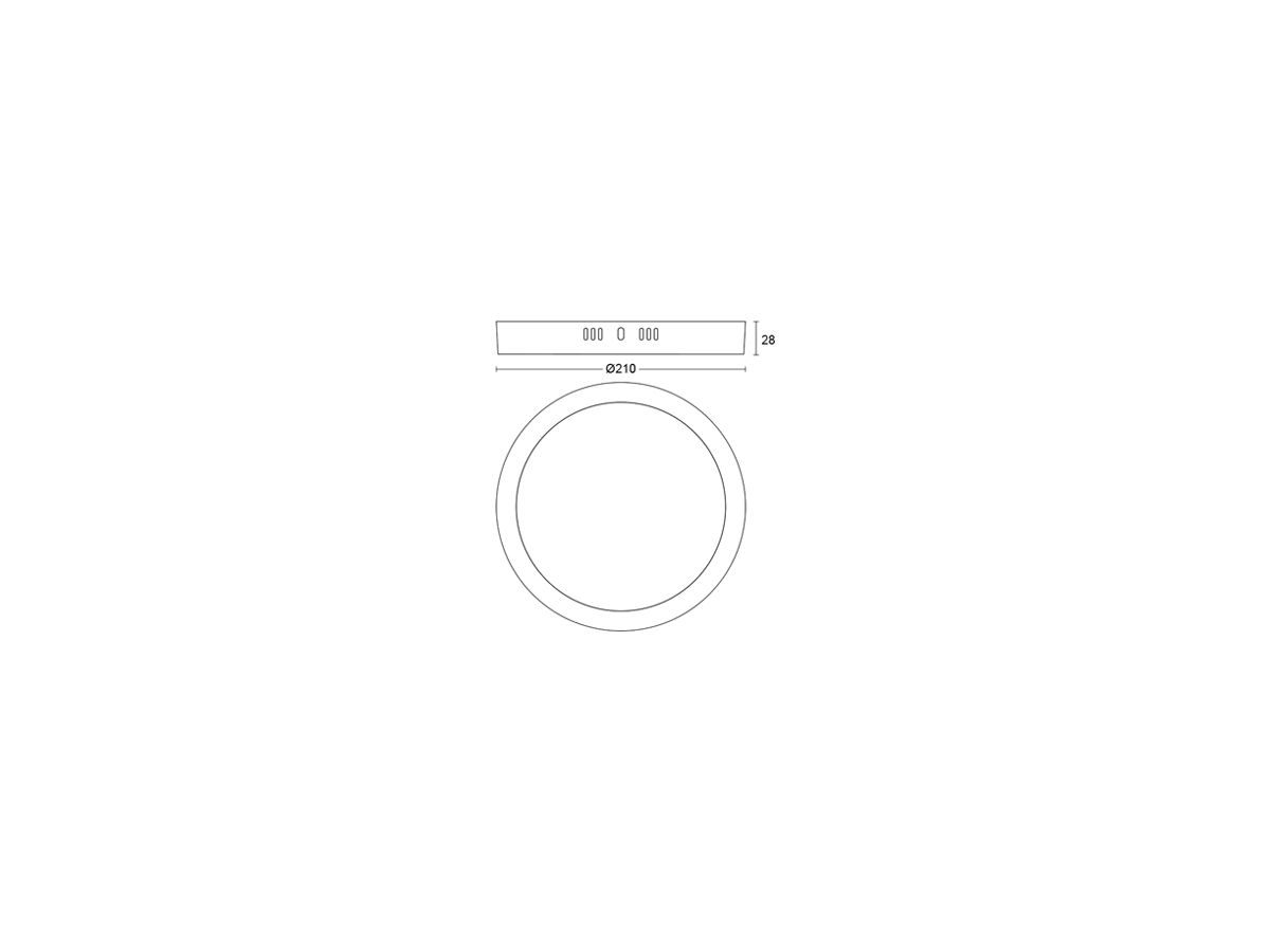 AP-LED-Downlight Philips Slim Surface 12W 1350lm 840 110° Ø210mm weiss