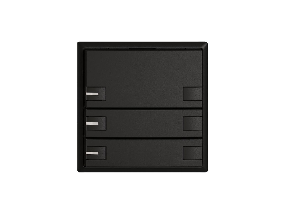 KNX-Taster RGB EDIZIO.liv SNAPFIX® Temperaturfüh.RGB-LED 3×T 2-Tbed.sz