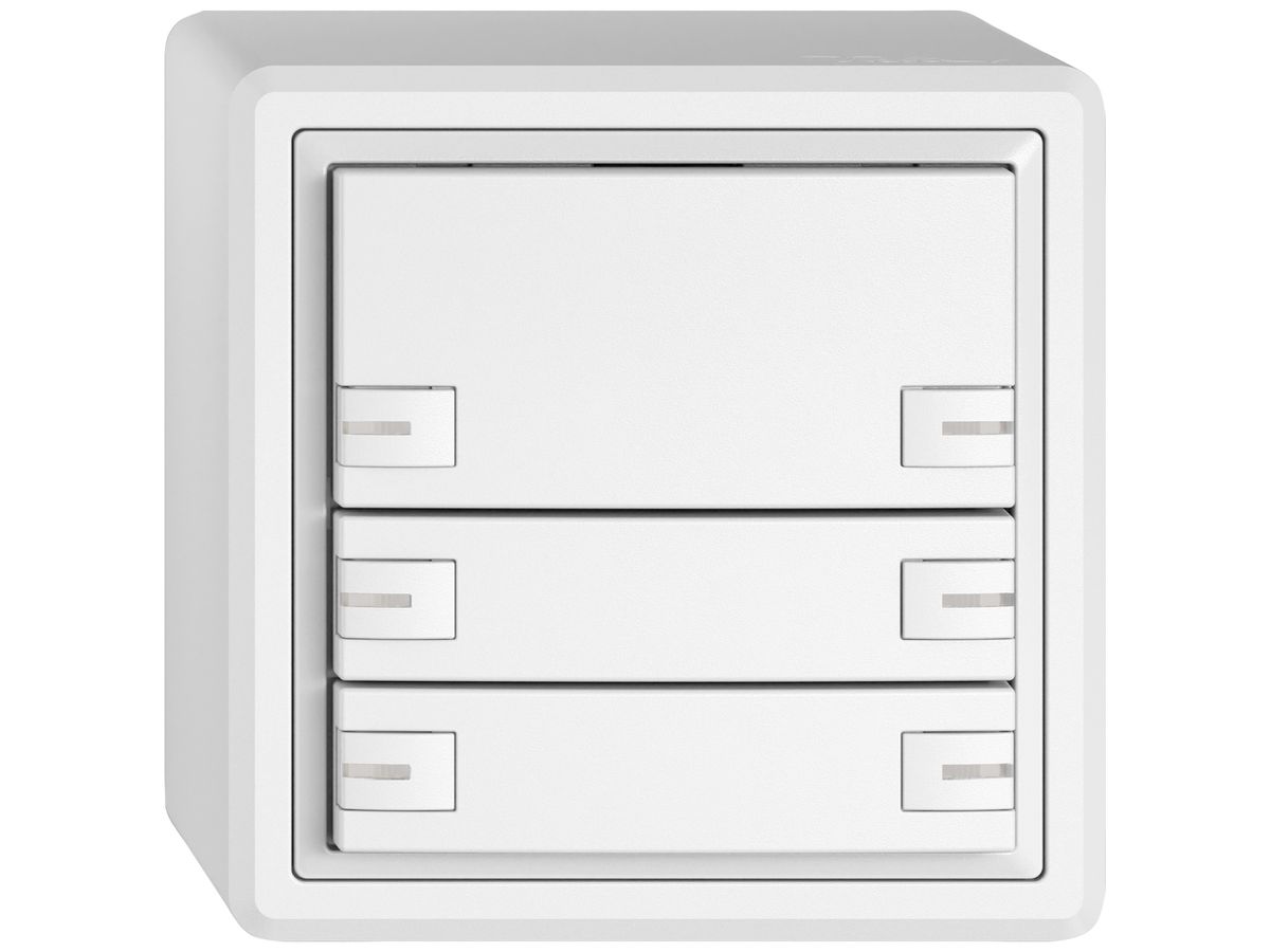 AP-KNX-Taster RGB EDIZIO.liv SNAPFIX® Temperaturfüh.RGB-LED 6×T 1-Tbed.ws