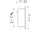 EB-LED-Leuchte SLV FRAME CURVE, 350mA 1W 90lm 3000K IP20 mattweiss