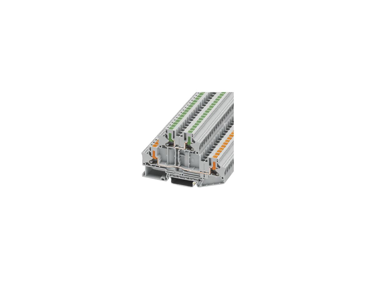 Doppelstockklemme PX PTTBV 4/U-OG/O-GN