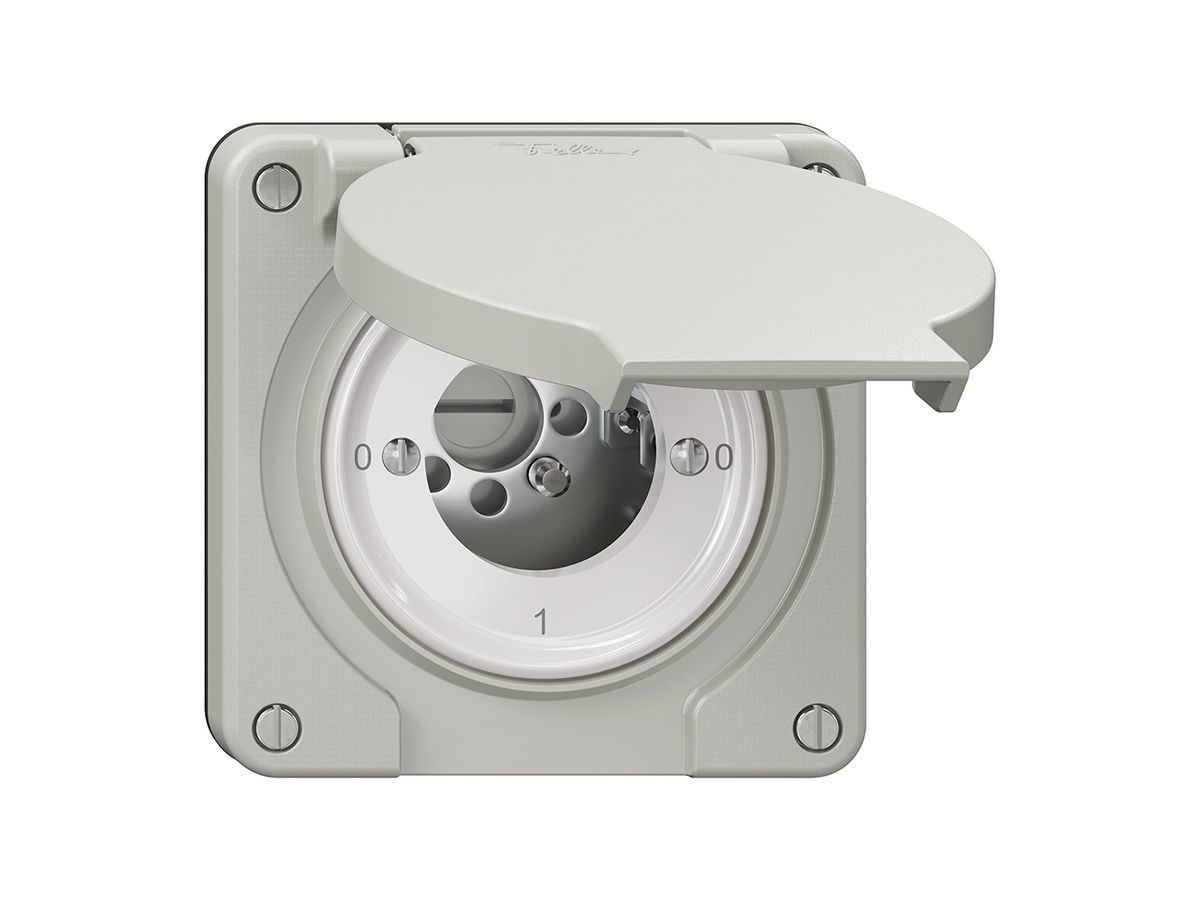 Drehschalter NEVO N.CO 0/4L, ohne Zylinder, KS, 0-1-0-1, lichtgrau
