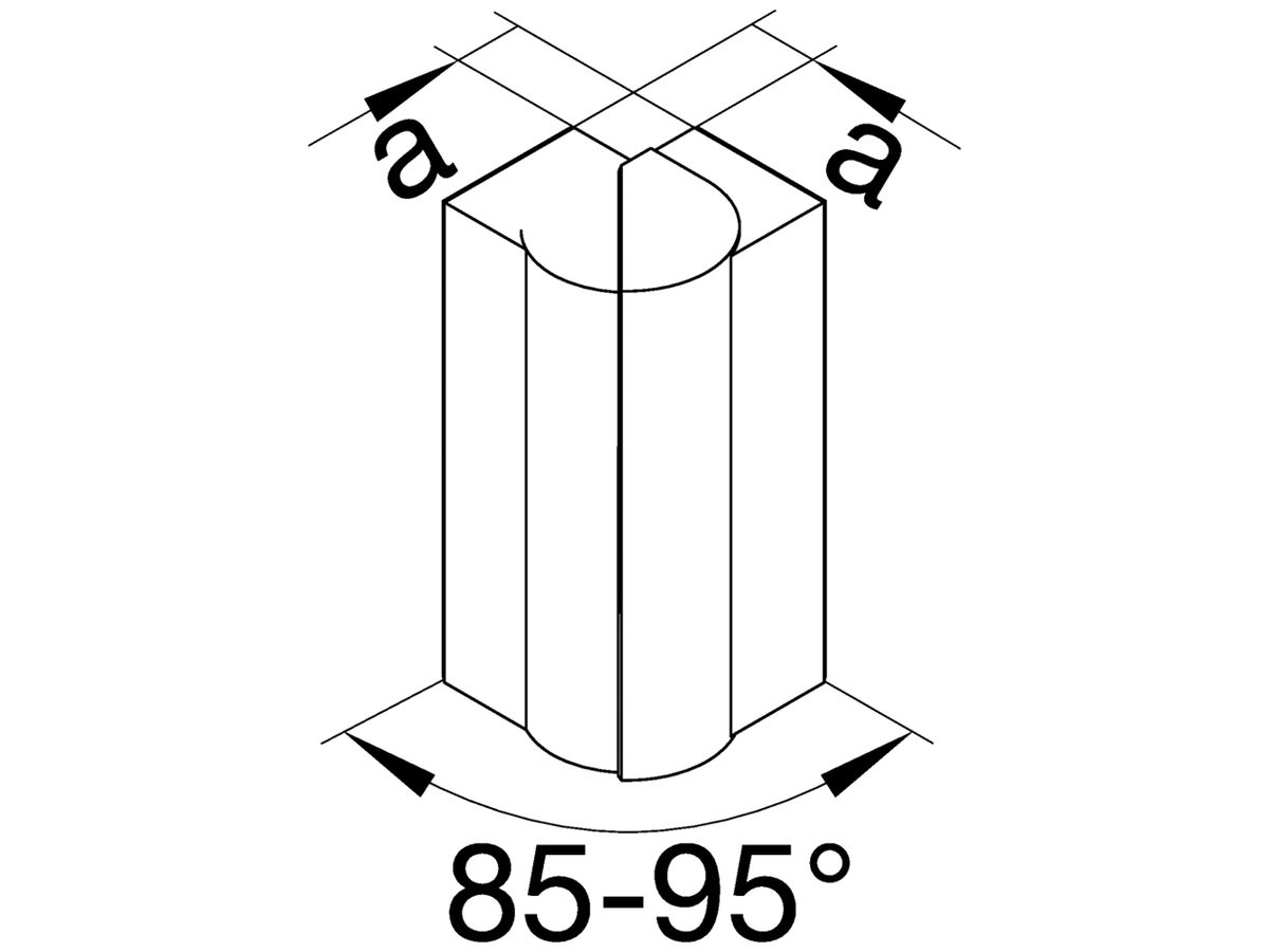 Ausseneck tehalit BR 68×210mm Oberteil 2×80mm halogenfrei verkehrsweiss