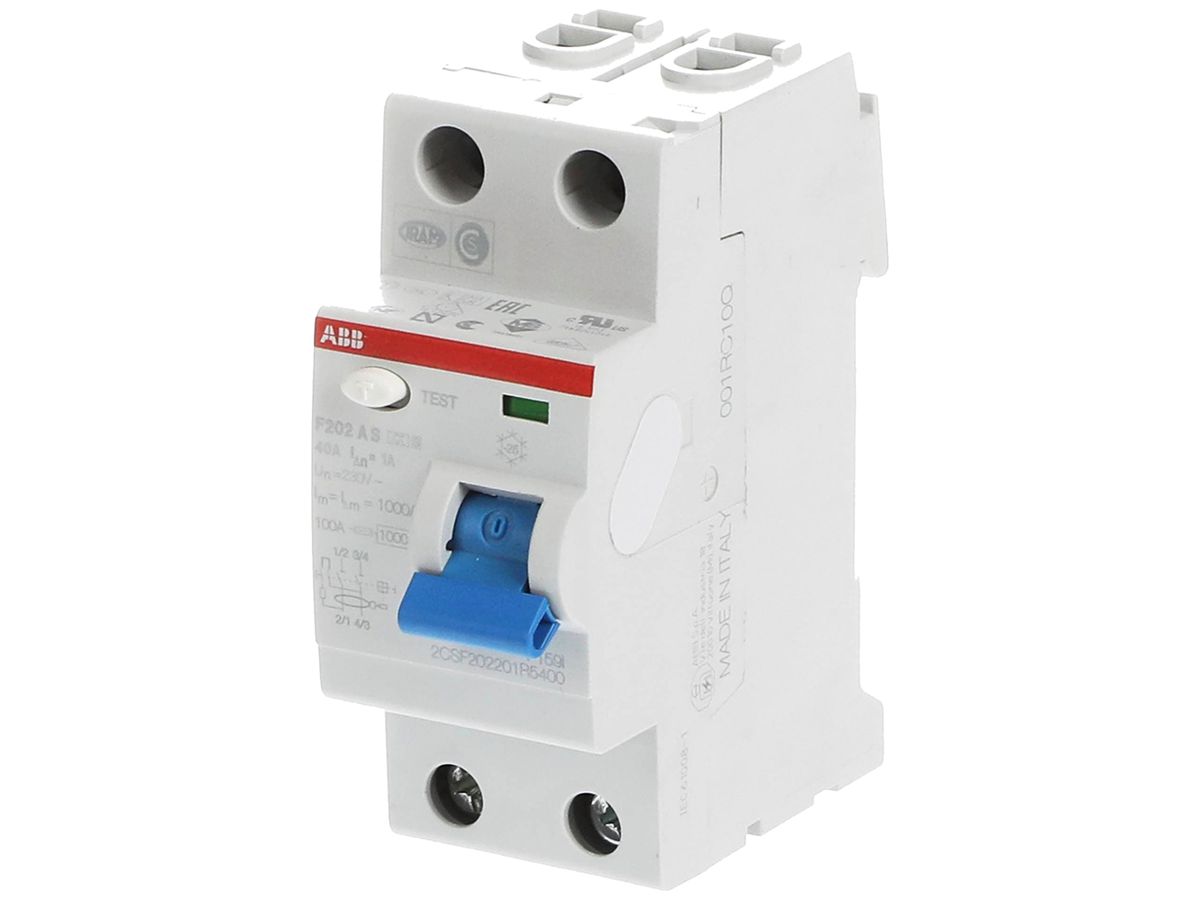 Fehlerstromschutzschalter ABB1000mA 40A 1P+N F202AS-40/1