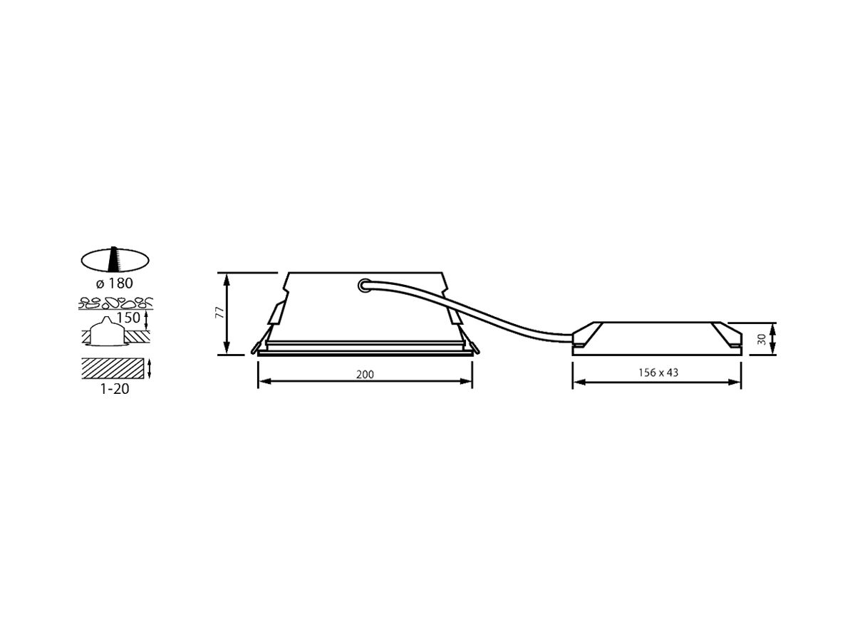 LED-Downlight Philips GreenSpace TCTT 15.1W 1981lm 840 90° Ø200mm weiss
