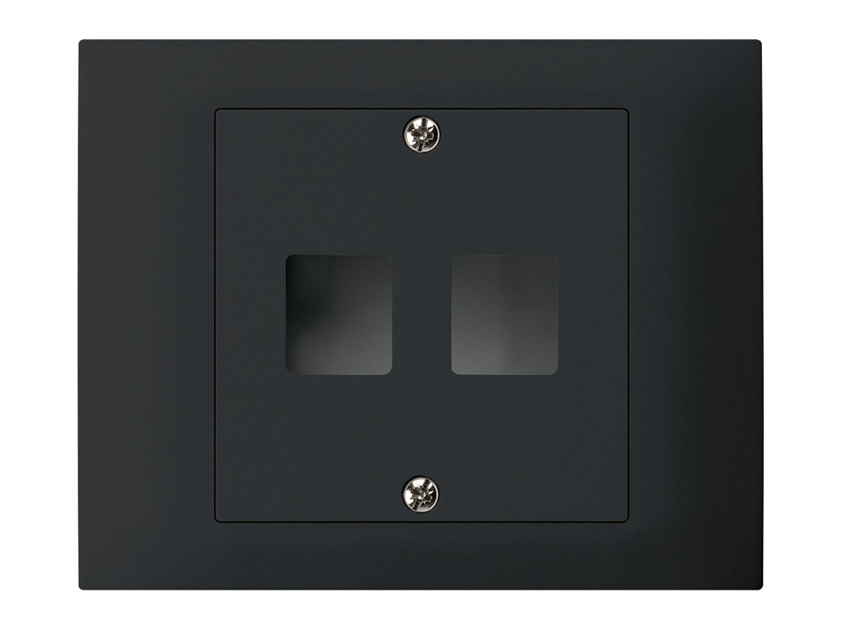 EB-Montageset HMS kallysto mit EB-Dose G3 für 2 Module schwarz