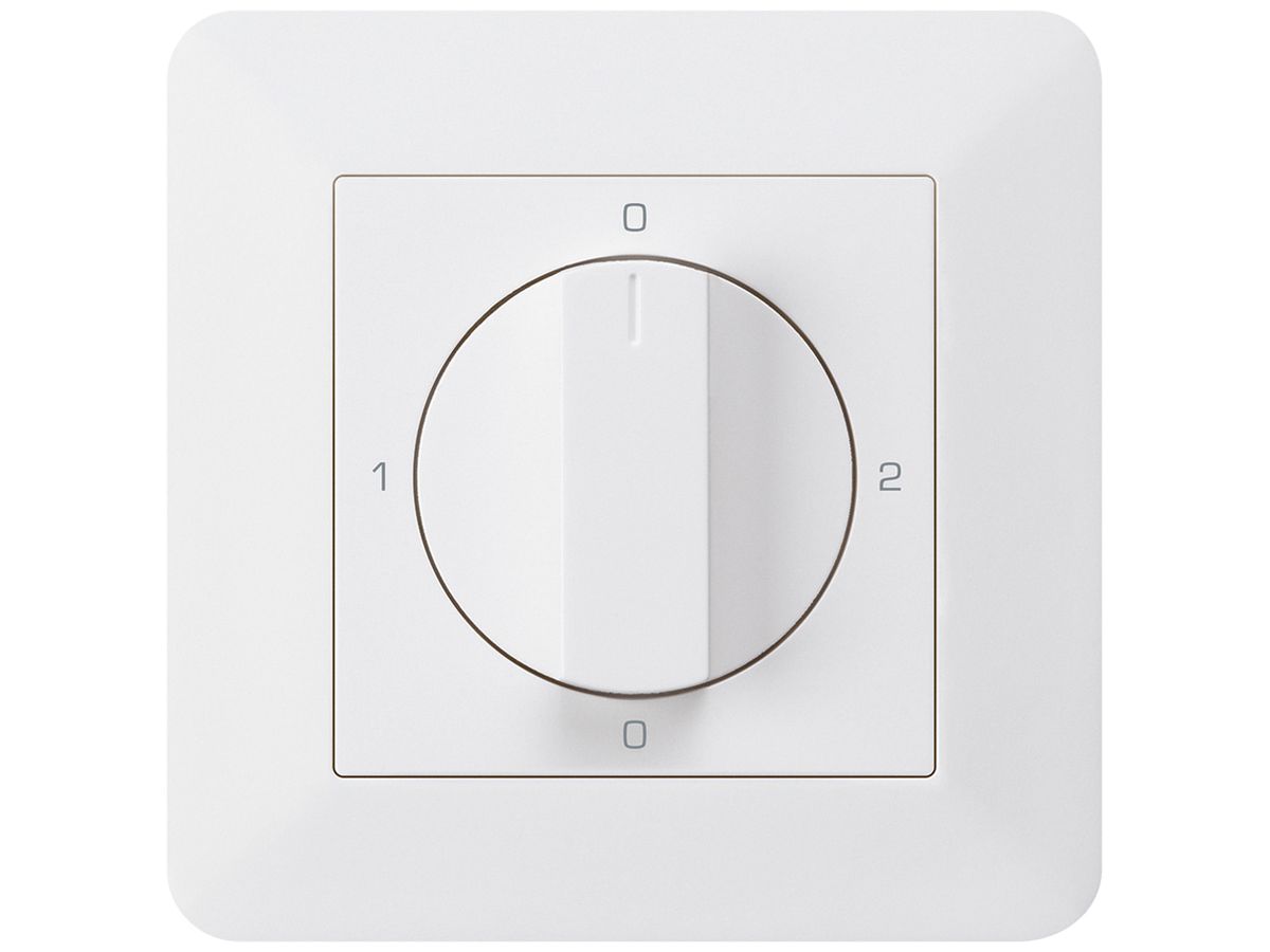 UP-Drehschalter kallysto.trend 2/1L weiss mit Drehgriff