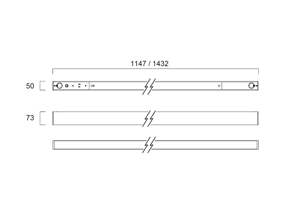 LED-Anbauleuchte Sylvania OTAO LINEAR OPAL 28W 3600lm 3000…4000K DALI 1432mm