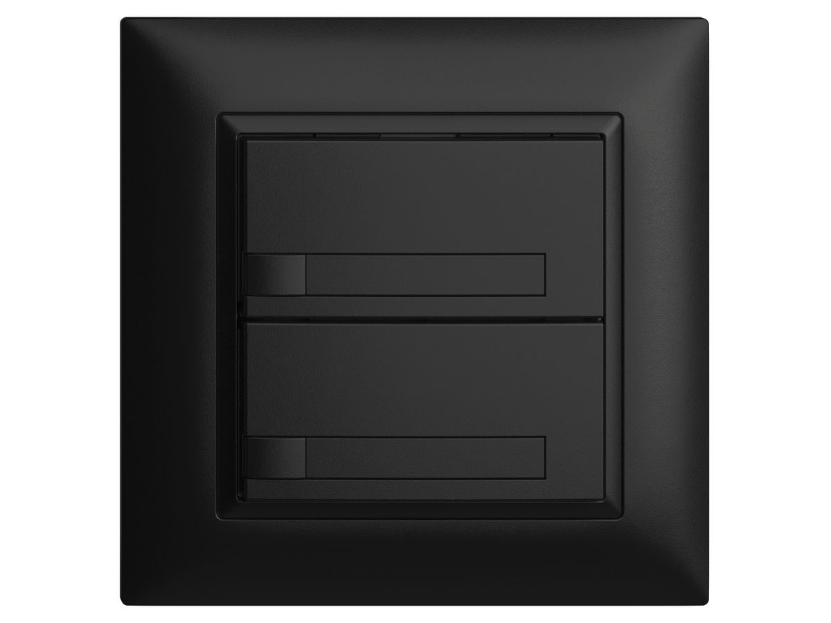 UP-KNX-Taster RGB EDUE FMI, 250mW, o.LED, m.Papier, 2×Taste, 1×Tastenb., sz