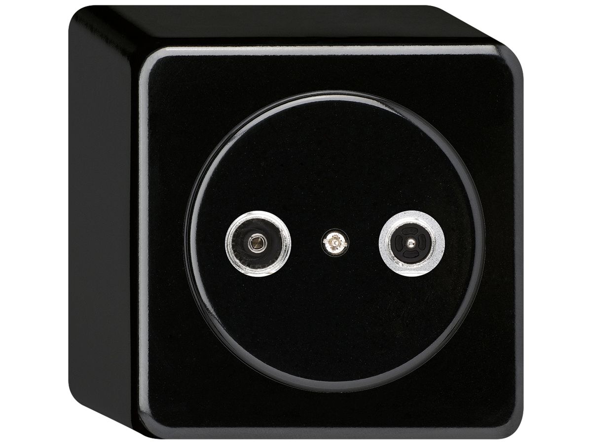 AP-Antennendose basico TV-R 19dB 2GHz schwarz