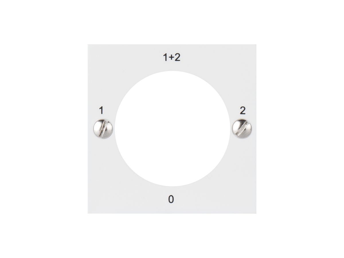 Frontplatte ATO für Schlüsselschalter 1-1+2-2-0 weiss