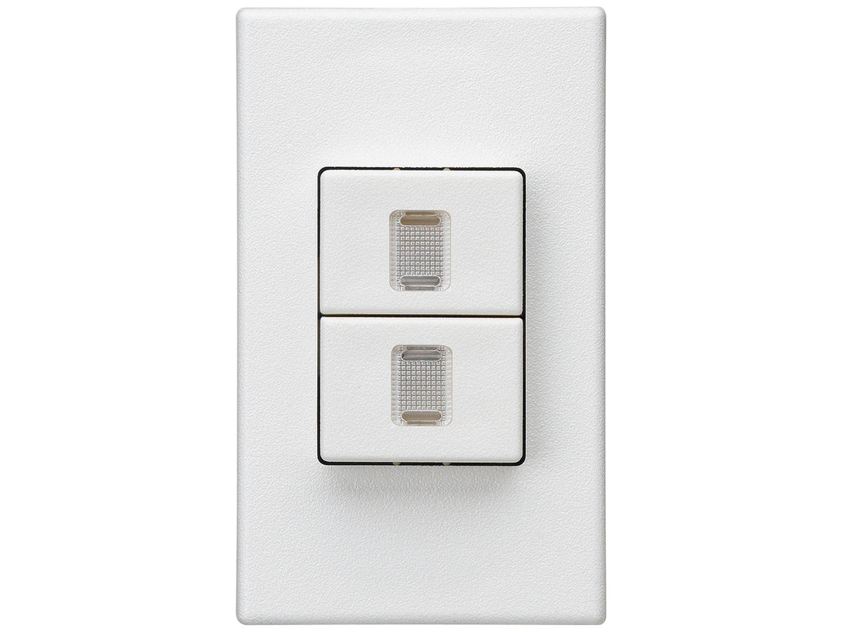 EB-Doppel-Druckschalter Hager FLF 10A/250V 3/1L beleuchtet weiss