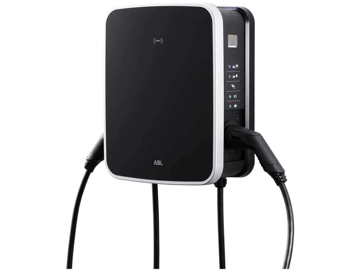 Ladestation ABL Wallbox eMH3 Twin 3W2284 Controller 2×T2 6.35m 22kW
