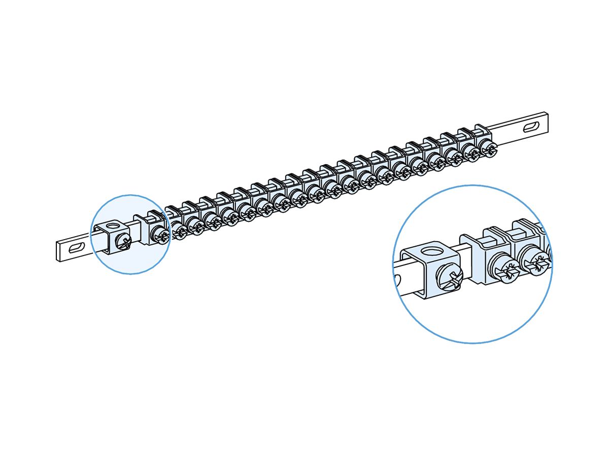 Schutzleiterschiene zu Schneider Electric Prisma Pack