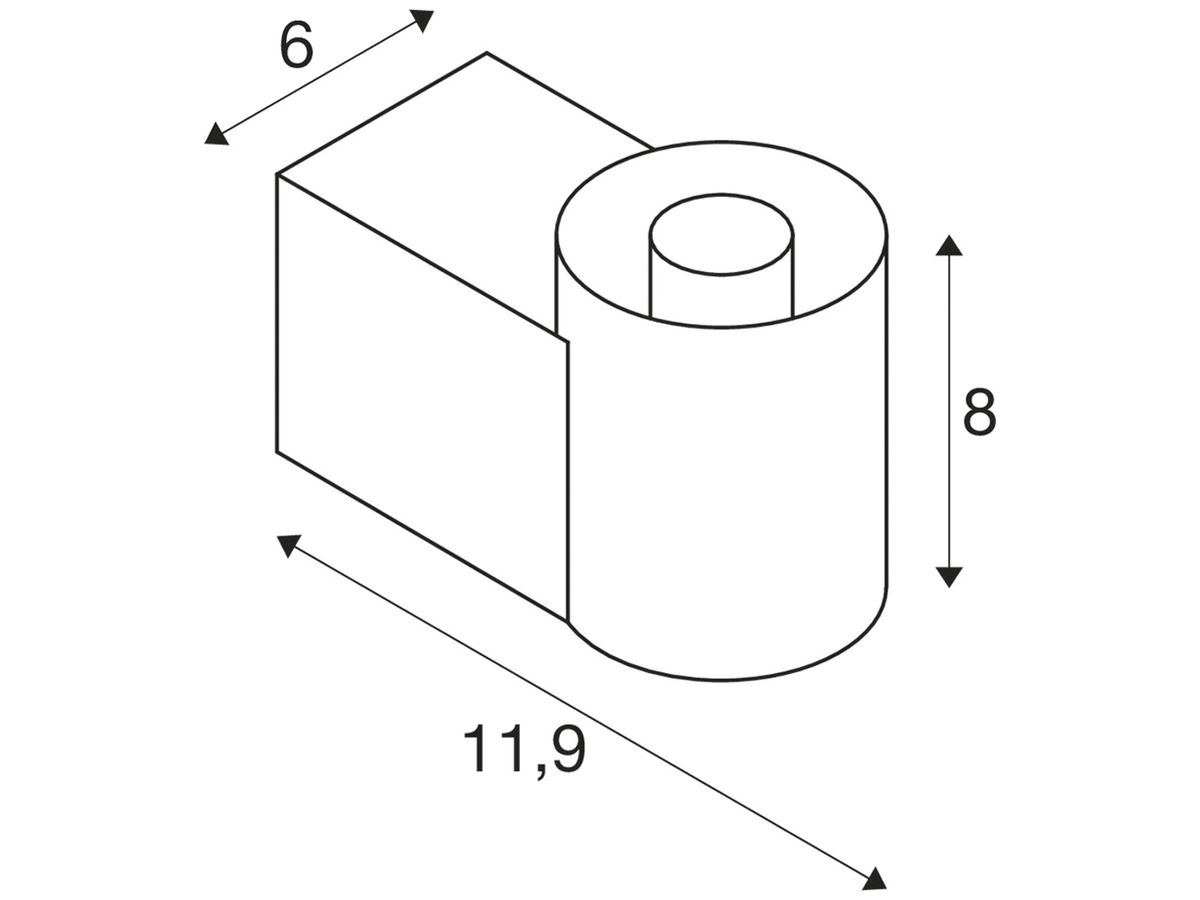 Wandleuchte SLV VARYT E14 1×6W IP44 DIM 119×60×80mm Kupfer