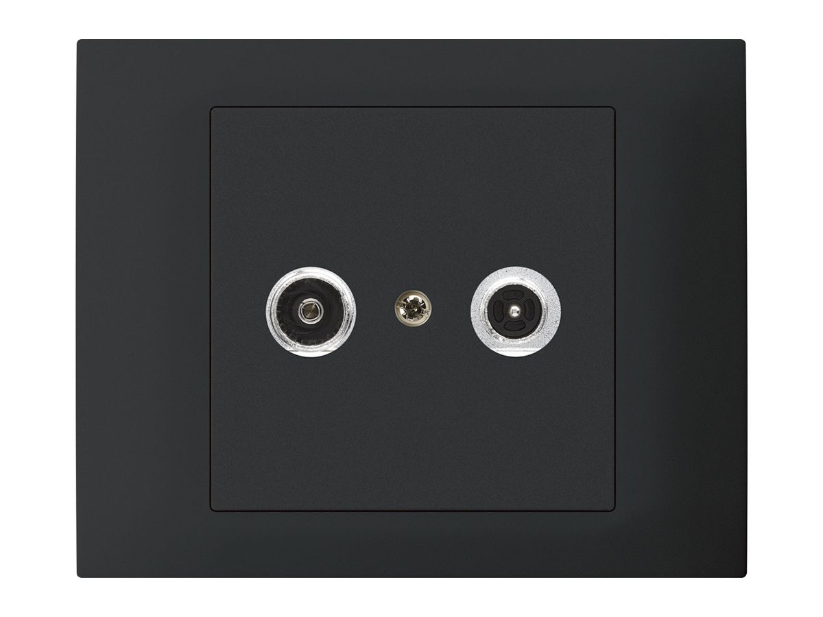 EB-Antennendose kallysto R-TV Bauart T mit EB-Dose G3 23dB 2GHz schwarz