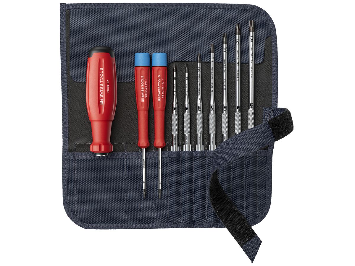 Schraubenzieher-Set PB SwissGrip Evo 9-tlg Rolltasche
