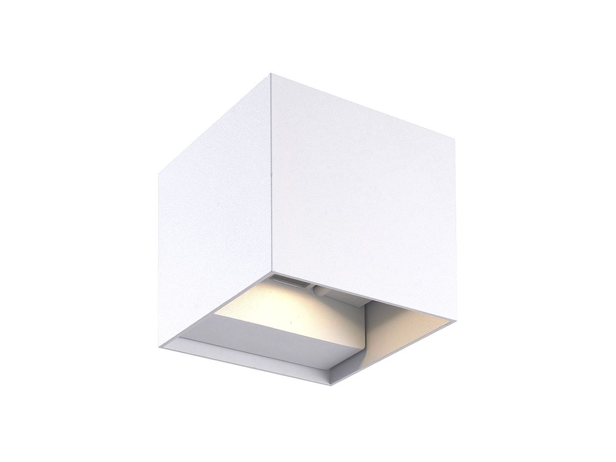 LED-Wandleuchte Z-Licht Würfel 10W 2×500lm 3000K IP65 weiss